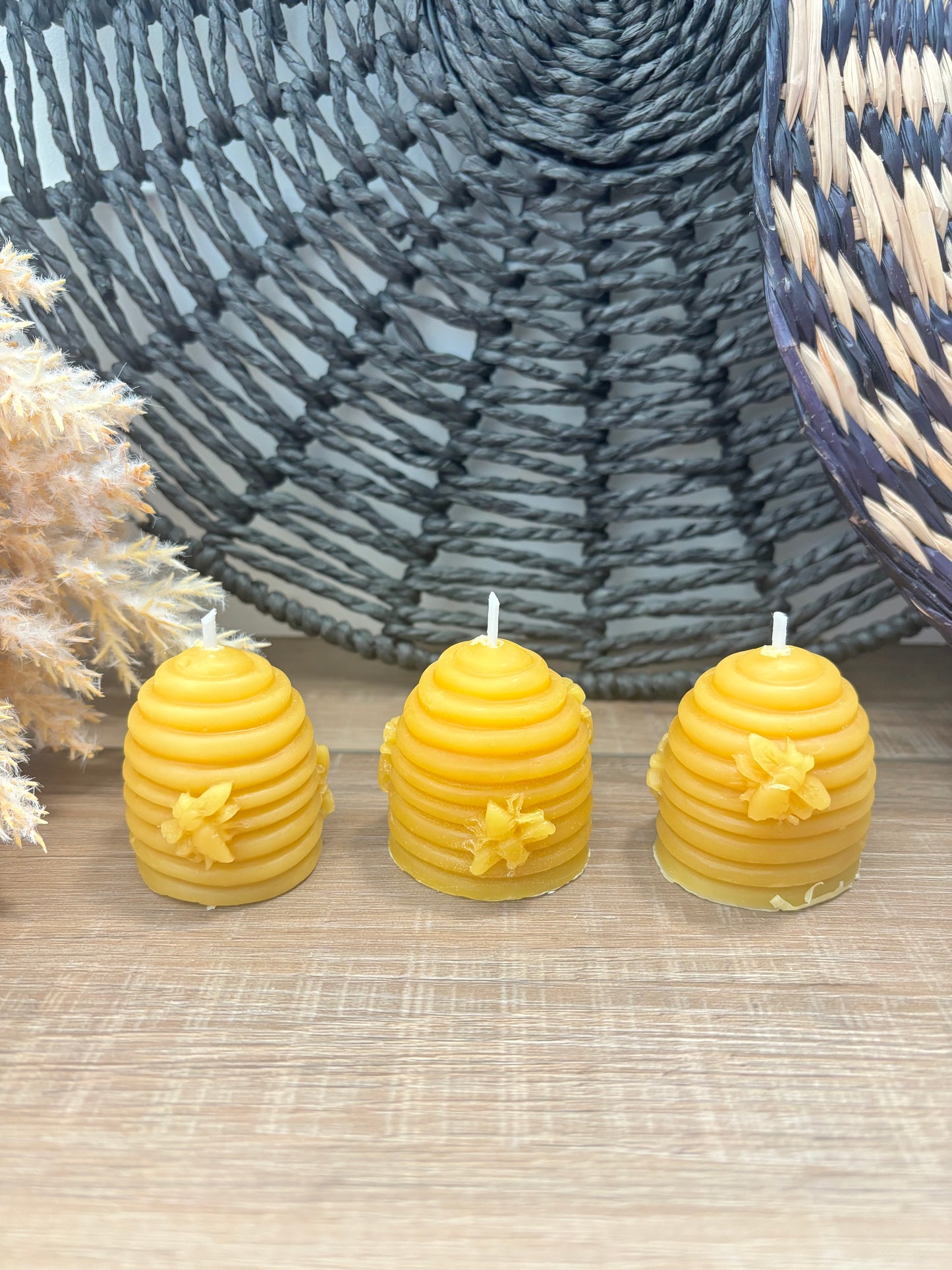 beeswax candle skep